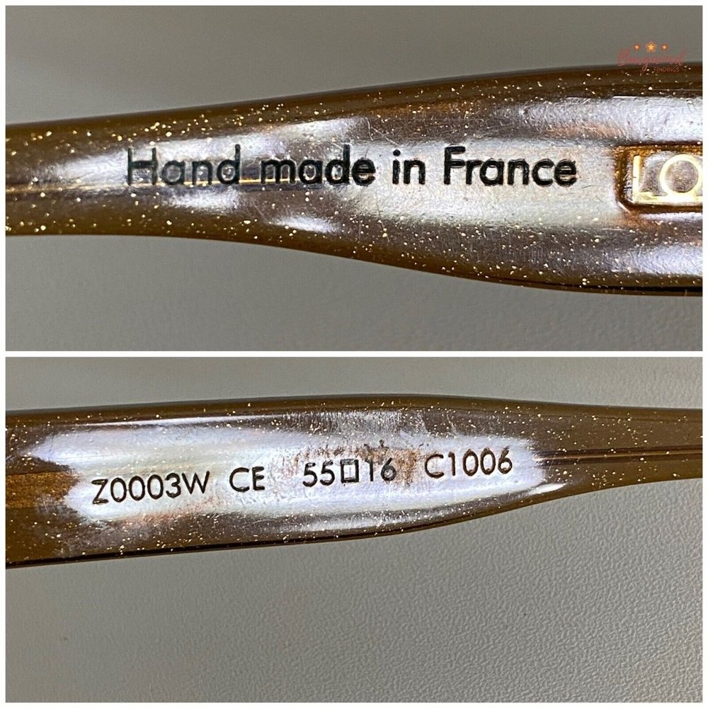 Authentic LOUIS VUITTON Gold Speckling Acetate Frame Soupcon Sunglasses - Z0003W - Picture 9 of 12